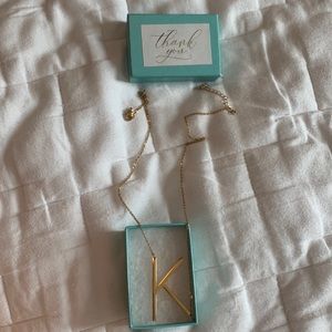Gold K necklace